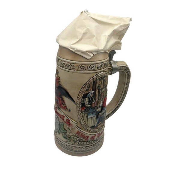 Anheuser-Busch Tomorrow’s Treasures Lidded Stein Limited Ed IV 1987 Brazil New - Picture 4 of 7